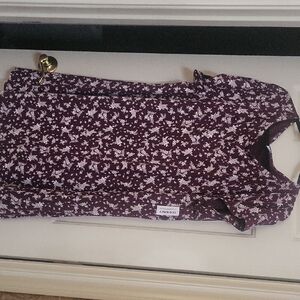 Old Navy Burgundy Floral Mini Dress PETITE PLUS